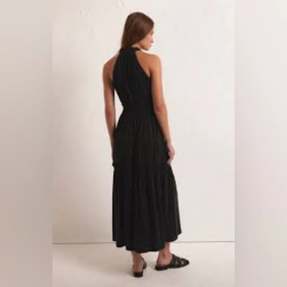 Z SUPPLY Black Halter Key Hole Chest Maxi Dress - Picture 1 of 8